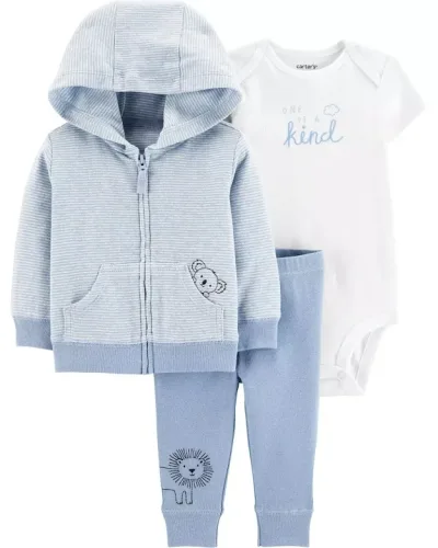 Conjunto Carter´s para niño color celeste y blanco