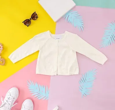 Suéter Old Navy para niña color blanco hueso