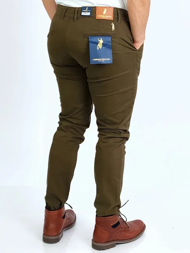 Pantalón Cambrige Polo Club para caballero  color verde musgo