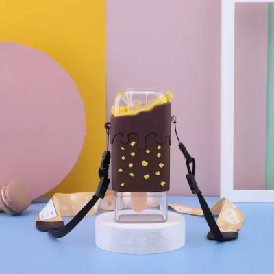 Botella de plástico diseño de helado de chocolate multicolor