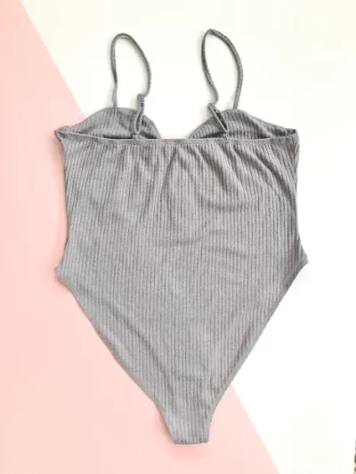 Body para dama color gris