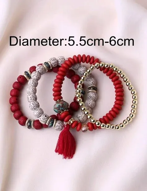 Sets de pulseras para dama color rojo