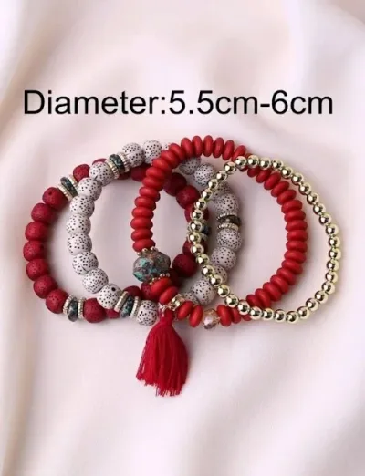 Sets de pulseras para dama color rojo