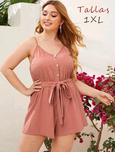 Enterizo para dama color coral