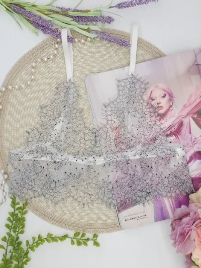 Bralette para dama color blanco y negro
