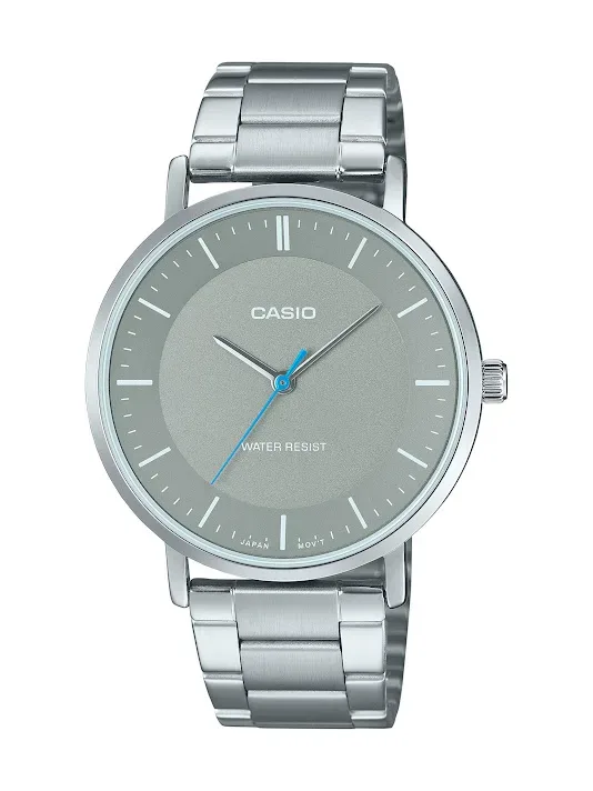 Reloj Casio para caballero MTP-VT04D-8EDF COLOR PLATEADO