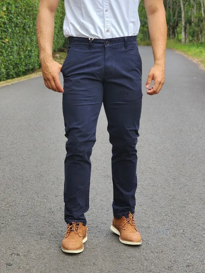 Pantalon de vestir Estivaneli para caballero color azul