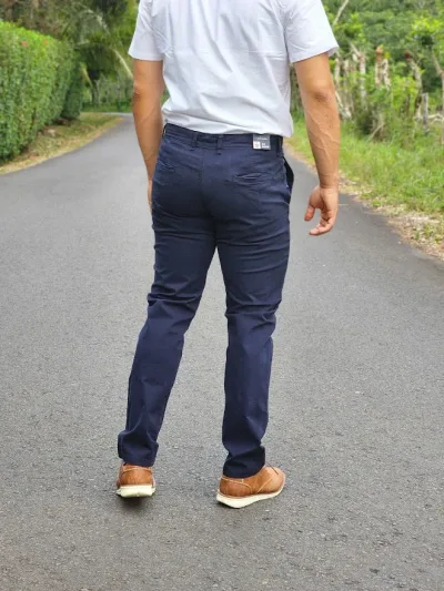 Pantalon de vestir Estivaneli para caballero color azul