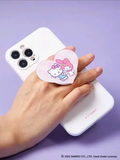 Agarre para celular emergente con diseño de Hello Kitty multicolor