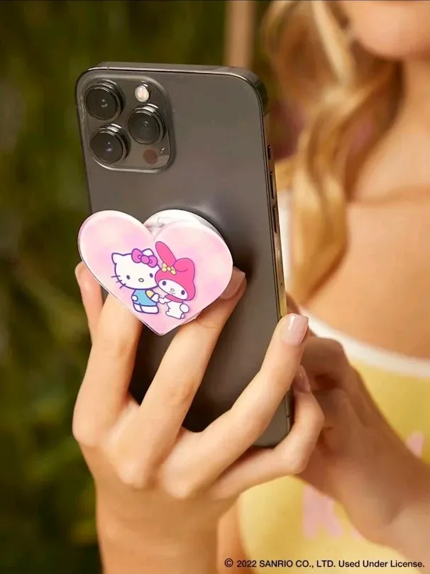 Agarre para celular emergente con diseño de Hello Kitty multicolor