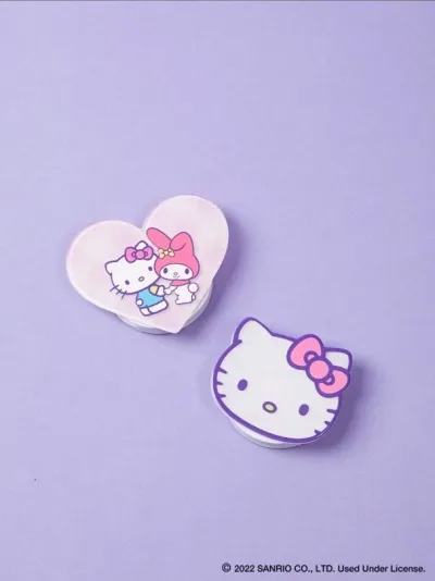 Agarre para celular emergente con diseño de Hello Kitty multicolor