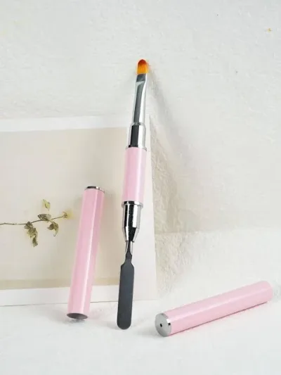 Cepillo y recogedor de poligel de uñas