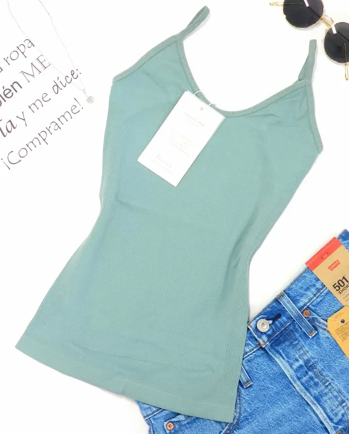 Blusa para dama color celeste grisaceo