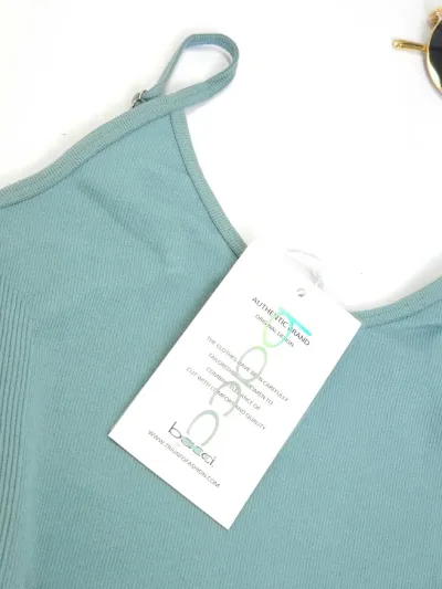 Blusa para dama color celeste grisaceo