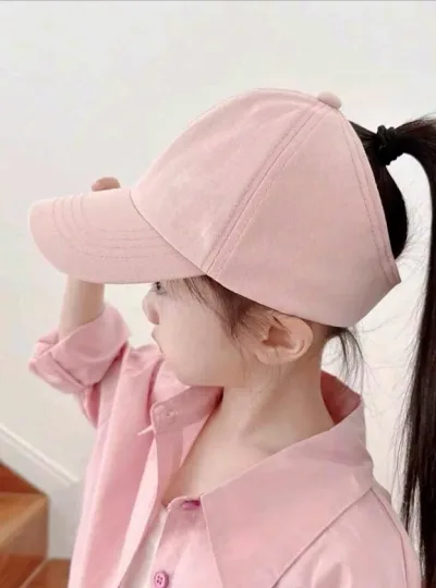 Gorra para niña color rosada