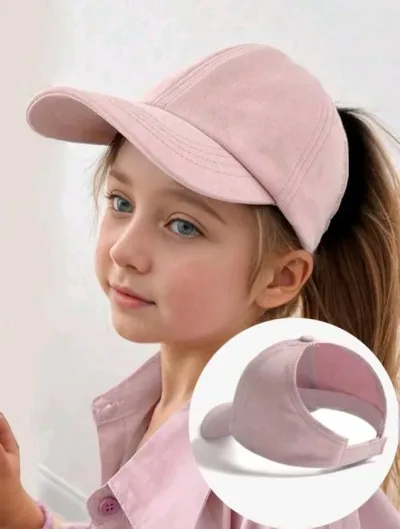 Gorra para niña color rosada