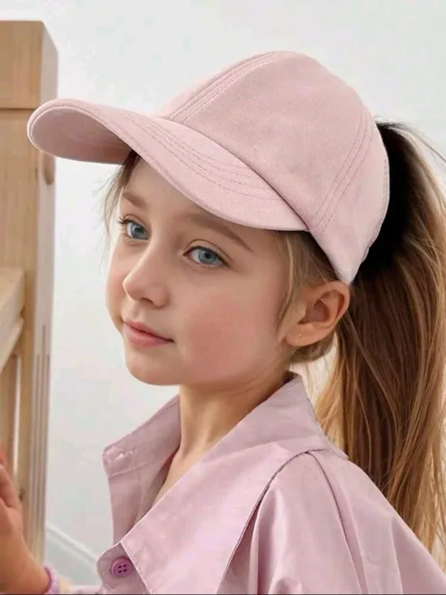 Gorra para niña color rosada