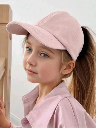 Gorra para niña color rosada