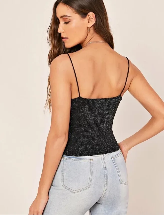 Blusa para dama color negro con brillantes