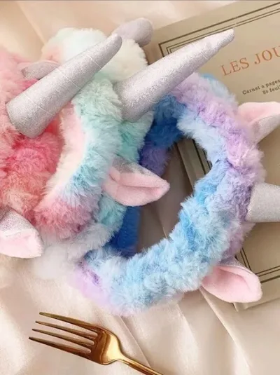 Diadema de baño con diseño de unicornio color al azar