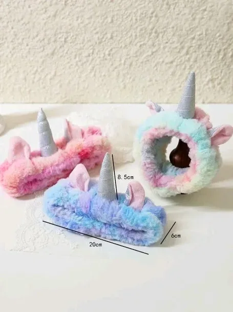 Diadema de baño con diseño de unicornio color al azar