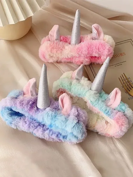 Diadema de baño con diseño de unicornio color al azar