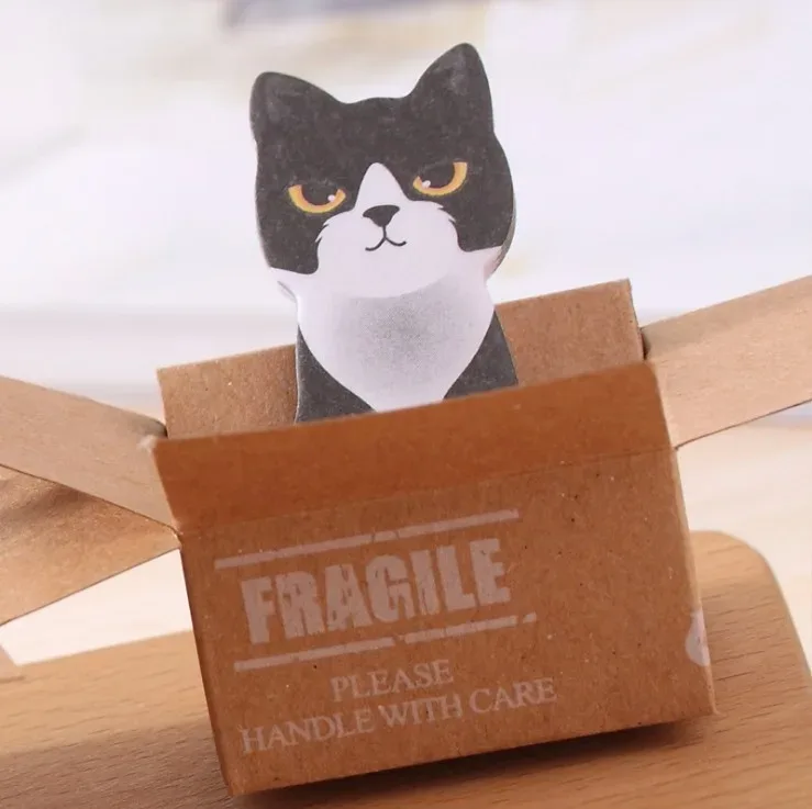 Notas con diseño de gatito