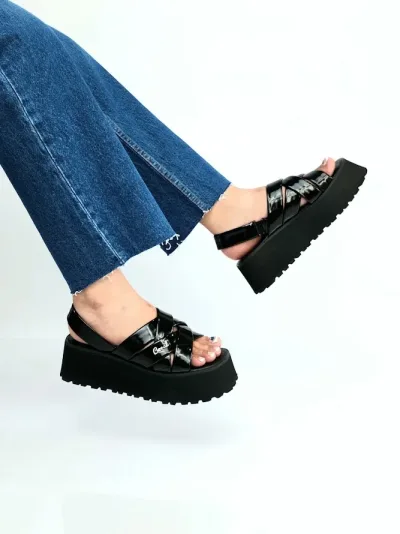 Sandalias Coral Venecia Black para Dama