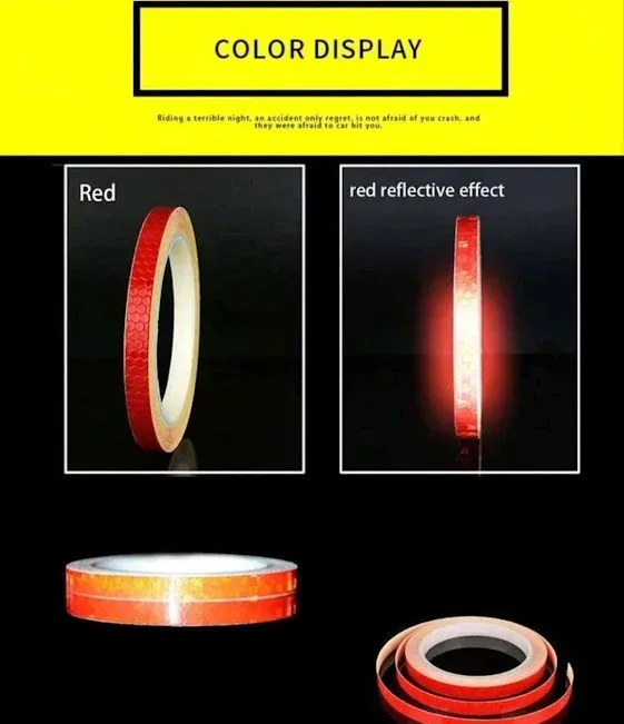 Luces reflectoras para llantas color rojo