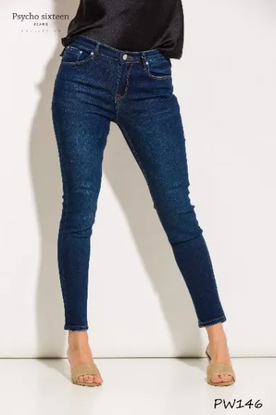 Jeans para dama Psycho Sixteen PW 146 color azul