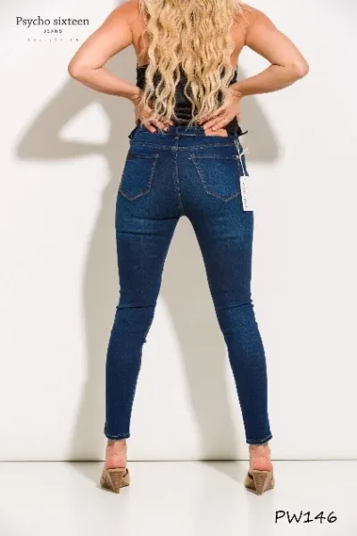 Jeans para dama Psycho Sixteen PW 146 color azul