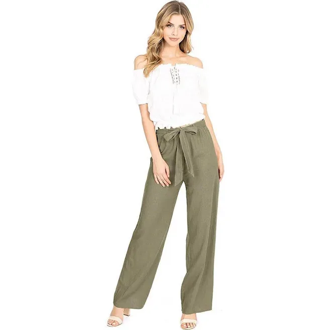 Pantalón de tela para dama color verde