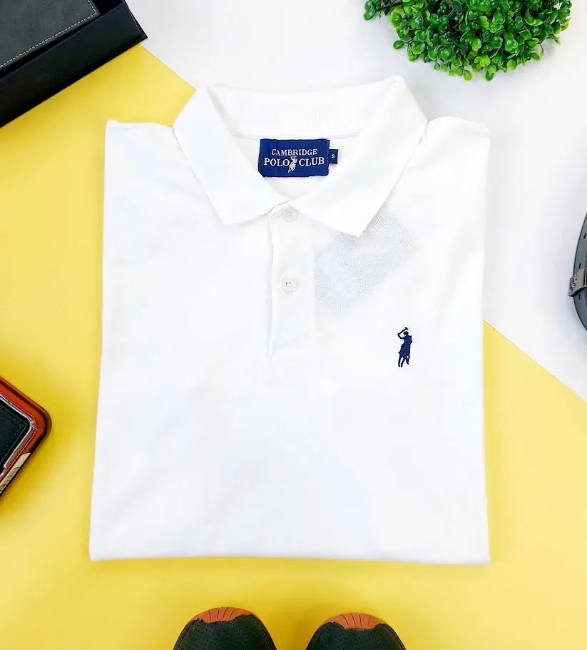 Camiseta Cambridge Polo Club para caballero color blanco