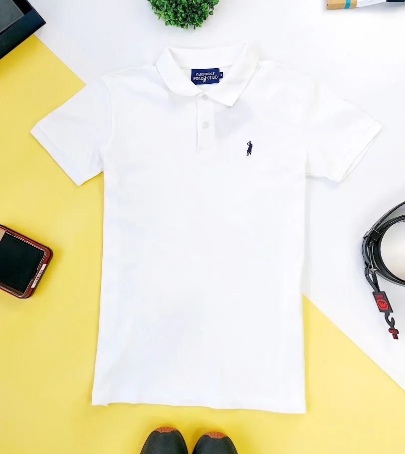 Camiseta Cambridge Polo Club para caballero color blanco