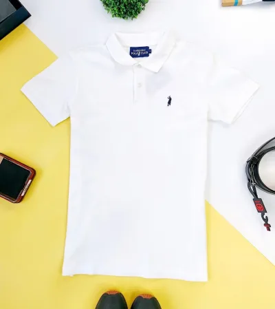 Camiseta Cambridge Polo Club para caballero color blanco
