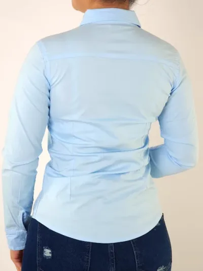 Camisa Cambridge Polo Club para dama color celeste