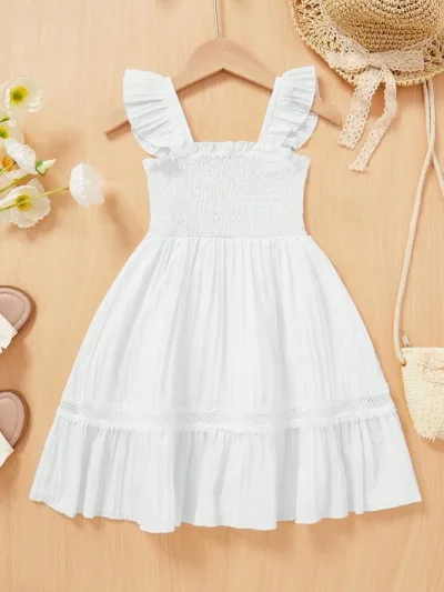 Vestido para niña color blanco