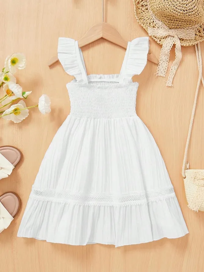 Vestido para niña color blanco