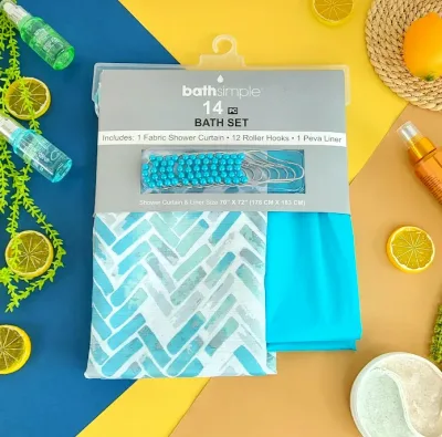 Juego de cortinas para baño