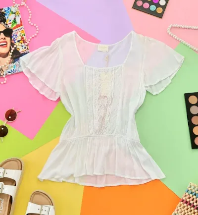 Blusa Allie Rose para dama color blanco