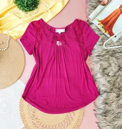 Blusa Pink Rose para dama color fucsia