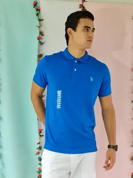 Camiseta U.S Polo para Caballero color Azul