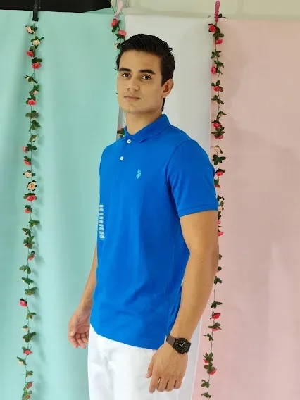 Camiseta U.S Polo para Caballero color Azul