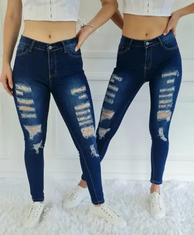 Jeans para dama Kan Can SJ-538 color azul