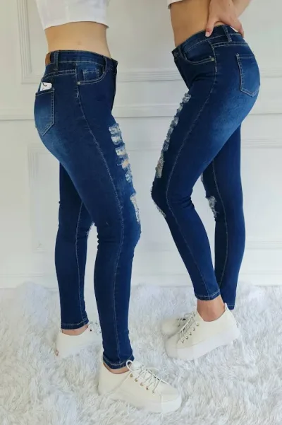Jeans para dama Kan Can SJ-538 color azul