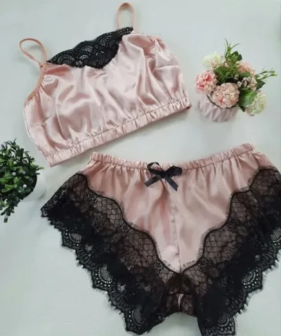 Lencería para dama  color oro rosa