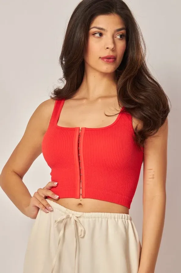Crop top para dama rojo