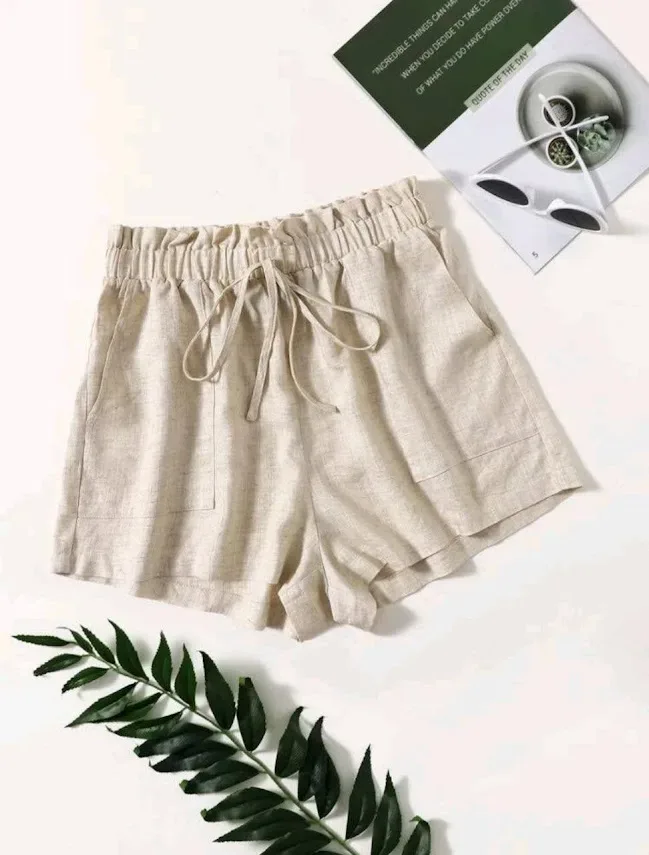 Short para dama color beige