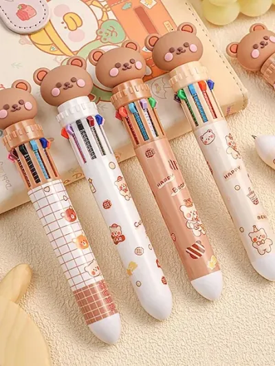 Bolígrafo con diseño de oso multicolor al azar