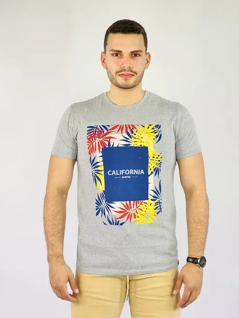 Camiseta para caballero diseño tropical